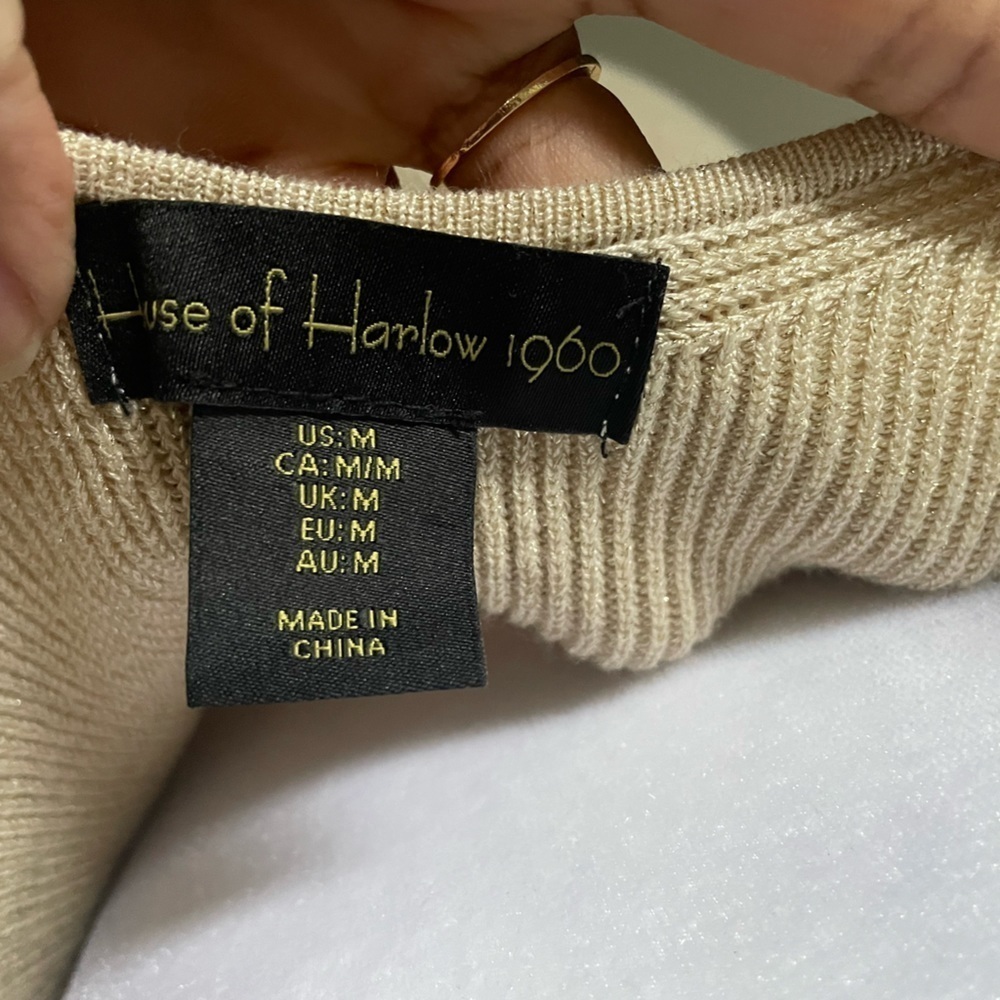 House Of Harlow 1960 Woman’s Dress Sleeveless cream - Picture 2 of 7
